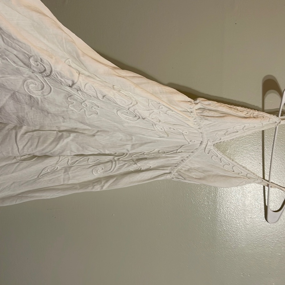 White asymmetrical sundress